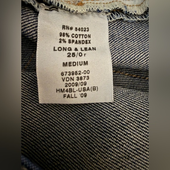 GAP 1969 Long & Lean Jeans Women Size 25 Blue Slim Bootcut Low Rise - Picture 9 of 9